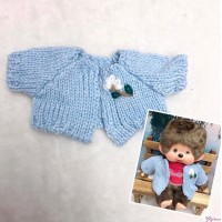 RX057 自家制 服裝 Mimi Collection Boutique Blue Knit Coat fit Monchhichi M Size 